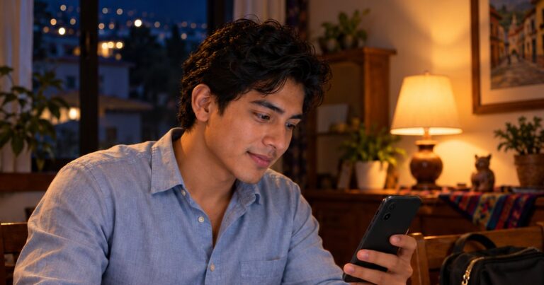 Básico por madurez en línea: adulto estudiando desde su celular